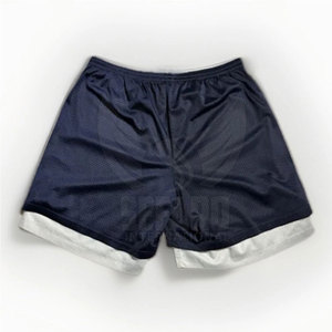 Shorts en maille réversibles sur mesure au meilleur prix, shorts en maille réversibles de couleur unie les plus vendus - Product Image 2