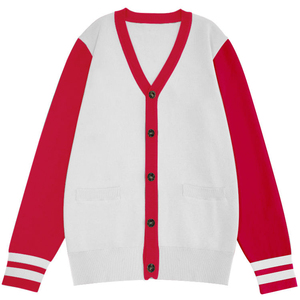Men's Light Blue Pink <b>White</b> <b>Knitted</b> <b>Cardigan</b> Long Sleeve Solid Color Button Front Autumn Wear Regular Fit Acrylic Material - Product Image 3