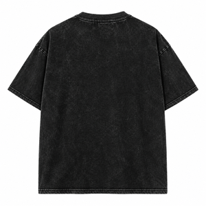 Camiseta Negra Extra Grande Personalizada para Hombre, 100% Algodón, Estampado Gráfico Vintage, Estilo Urbano, Corte Holgado - Product Image 2