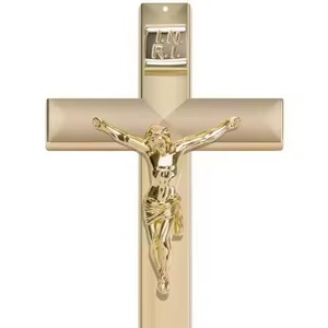 Antique Finish Silver Wall Hanging Crucifix Metal Jesus Figure Customizable Design for Indoor Living Room Church Use Decor - Product Image 5