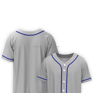 Camiseta Deportiva de Béisbol de Manga Corta con Cuello en V, Personalizable con Botones, 100% Poliéster, Transpirable, de Secado Rápido y Ligera, en Oferta - Product Image 3