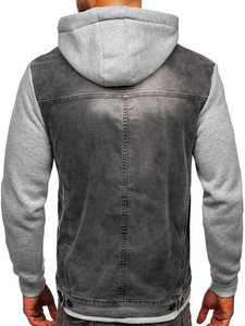 Wholesale Price Cotton Made Stylish Men Jeans <b>Jacket</b> Best Quality Gray Washed Long Sleeved Autumn Wear Men's <b>Jacket</b> - Product Image 2