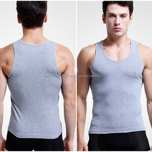 <b>White</b> Gray Black Cotton Singlets Gym Training Sports Men's Running Vest Bodybuilding tank <b>Top</b> - Product Image 4