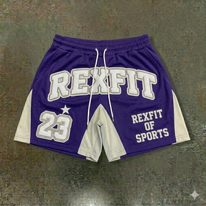 กางเกงขาสั้นกีฬาผู้ชายสีพื้นผ้าตาข่ายแบบสวมใส่สบาย รุ่น REXFIT SPORTS กางเกงบาสเก็ตบอลระบายอากาศได้ดี ชุดออกกำลังกาย ผลิตโดย OEM - Product Image 4
