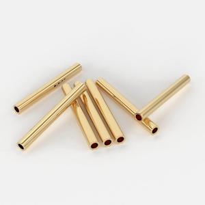 18K Solid Yellow Gold 11mm Smooth Tube <b>Beads</b> 10-Piece <b>Set</b> Premium Jewelry Findings & Components - Product Image 1