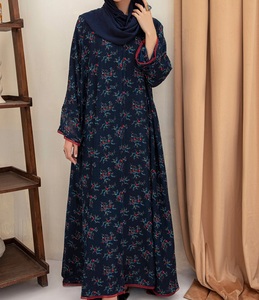 Elegante Abaya Musulmana Étnica para Mujer, Estilo Dubai, Modesta, Islámica, Burka, Transpirable, de Secado Rápido, Larga hasta el Suelo, Estilo Marroquí - Product Image 4