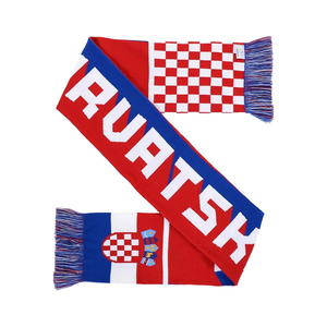 Écharpe unisexe en tricot double couche à motif éventail, accessoire chaud pour supporters d'événements sportifs - Product Image 6
