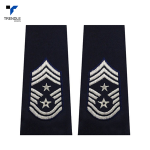 Bandoulières pour combinaison de vol avec broderie d'insigne de grade argenté, en polyester, patch uniforme - Product Image 6