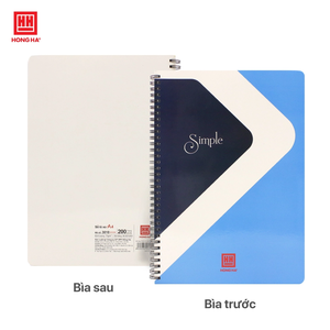 Hong Ha Model 3010 Vietnam OEM/ODM Service Simple Spiral Notebook 210x297mm (2mm) 200 Pages Binding Digital Printing <b>Paper</b> Cover - Product Image 1