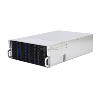 Boîtier de serveur 4U en alliage d'aluminium à 24 baies, avec backplane SATA/SAS à échange à chaud, ventilateurs de refroidissement, châssis industriel, USB haute performance