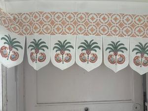 Tapiz de pared de tela bohemia con estampado de palmeras y paisley, banderines de algodón impresos a mano, decoración para el hogar, sala de estar, colgante de 3 metros de largo - Product Image 1