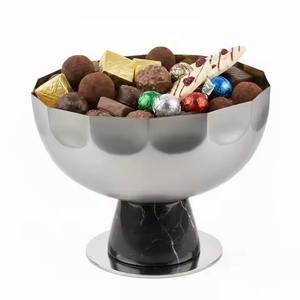 Bol à chocolat en métal, bol de service en acier inoxydable pour bonbons, fruits secs, en-cas - Product Image 2