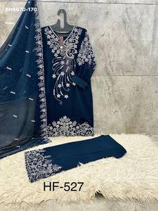 Conjunto de Salwar y Dupatta de Georgette de Alta Calidad con Bordado Zarkan, a la Moda, para Mujer, Fabricante de Moda a Precio de Mayoreo - Product Image 5