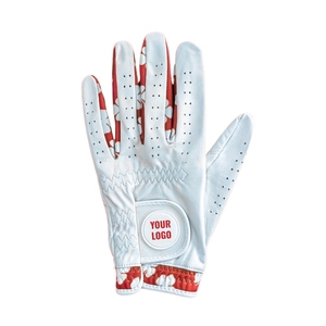 Gants de golf pour hommes personnalisés avec logo d'usine, motif imprimé, cuir Cabretta de qualité supérieure, main gauche, doux, respirants, antidérapants, gants de sport VN - Product Image 1