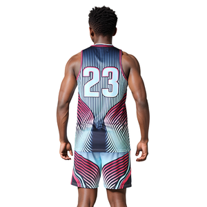 Latest Design Custom Sublimation Basketball Uniform Full Printing Sleeveless Teamwear Mesh Fabric <b>DIY</b> Basketball Jersey <b>Kits</b> - Product Image 3