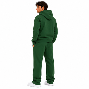 Ensemble de survêtement personnalisé pour homme : sweat à capuche zippé et pantalon large en molleton épais – Tenue décontractée et sportive pour la gym - Product Image 6