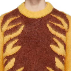 Pull en mohair respirant au design populaire, logo personnalisable sur le devant, léger, toucher doux, offre OEM - Product Image 5