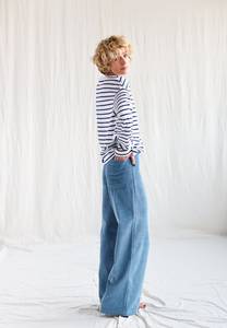Women's High Waisted Striped <b>Harem</b> Pants Cotton Bamboo Fiber Loose Fit Ankle Length Elastic Waist Casual Autumn <b>Trousers</b> - Product Image 4