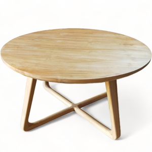 Modern Style Round Coffee Table With Teak Wooden Frame Material and Modern Style For Home Furniture - Product Image 4