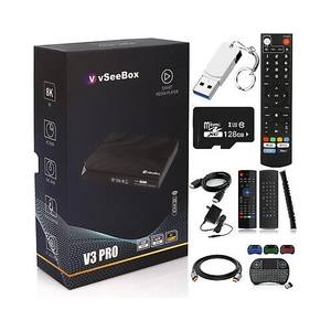 Boîtier TV Android VseeBox V3 Pro 8K avec télécommande Magic (COMPLETMENT PROGRAMMÉ POUR HEAT TV/PLUS) - Gratuit à vie - Product Image 1