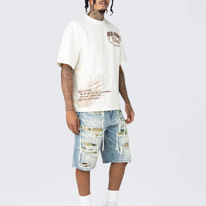 Wholesale Men's <b>Stretch</b> Casual Denim <b>Shorts</b> In New Summer Fashion 100% Cotton With Elastic Waist Closure Men's Denim <b>Shorts</b> - Product Image 1