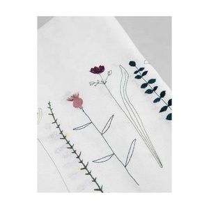 Serviettes de golf de cuisine en coton brodé de fleurs gaufrées durables double face imprimable blanc sublimation réutilisable voyage - Product Image 5