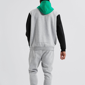 Sudadera con capucha holgada alta y alta para hombre, Sudadera con capucha de lana de algodón con bloque de color personalizado a la moda de gran tamaño de calidad premium Vintage para hombre - Product Image 6