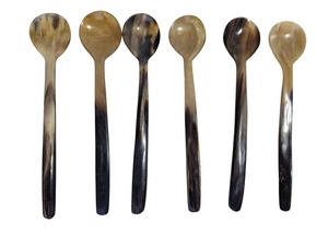 Best Quality Real Natural Horn Handmade Mini Serving <b>Spoon</b> Unique Design Decor Horn Tea <b>Spoon</b> From India for Kitchen Parties - Product Image 3