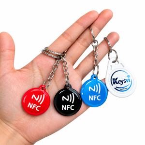 Porte-clés NFC en PVC époxy personnalisé CALA, NTAG213, étanche, étiquette intelligente RFID, réinscriptible et programmable, 28x31,5 mm - Product Image 6