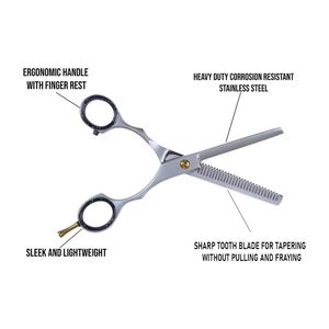 Hair Thinning Scissors with Measurement Scale Professional Barber <b>Shears</b> Stainless Steel Texturizing Scissors - Product Image 4