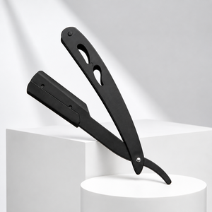 Navaja de Afeitar Recta de Acero Inoxidable Negra, Navaja de Afeitar Manual Profesional para Barberos, para Hombres - Product Image 2