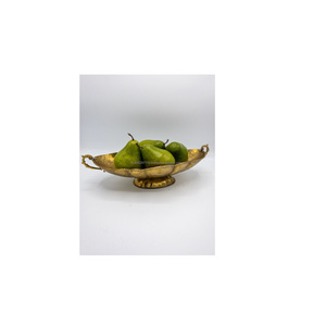 Tazón de servicio de latón con acabado antiguo auténtico para Buffet, diferenciales, catering para eventos y elementos esenciales elegantes para servir en el hogar - Product Image 1