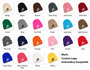 Vente en gros de bonnets d'hiver personnalisés avec logo, pour hommes, femmes, bébés, enfants, tout-petits, chapeaux en tricot brodés, Y2K USA - Product Image 4