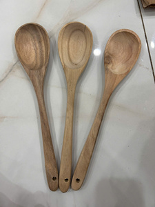 Cuillères en bois faites à la main, formes uniques, cuillères à café et à dessert, emballage personnalisé OEM disponible - Product Image 6