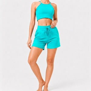 Womens Stylish Everyday Pocket Shorts Adjustable Waist Comfortable Lightweight Casual Summer Bottoms - Product Image 1