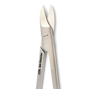 4 Inches Straight Dental Crown <b>Collar</b> Cutting Scissors Stainless Steel for Thin <b>Metal</b> Plastic Rubber Sheet - Product Image 2
