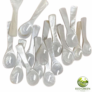 Cuchara Ecológica de Nácar Hecha a Mano, Cuchara de Concha Natural con Mango de Madera, Utensilio de Cocina Sostenible, Regalo - Product Image 2