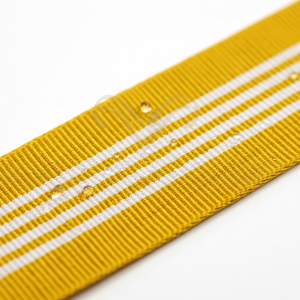 Ruban décoratif en soie moirée jaune personnalisé avec filigrane blanc, idéal pour les récompenses - Grande Vente - Product Image 5