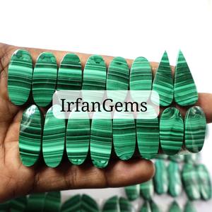 Paire Cabochon en Malachite Naturelle Quartz Vert Semi Précieux Cabs en Pierres Précieuses en Vrac Poli à la Main Guérison Paire en Gros - Product Image 2