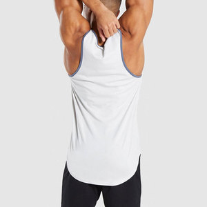 2026 <b>Men's</b> <b>White</b> Cotton Tank Top O-Neck Sleeveless Casual Breathable Knitted Solid Color Workout <b>Vest</b> - Product Image 5
