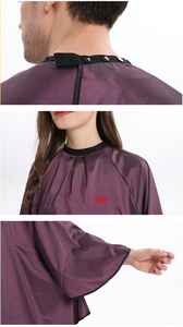 Capes de coiffure imperméables en PVC avec manches longues pour salon de coiffure - Product Image 5
