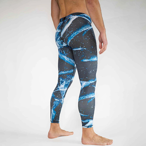 ODM Leggings de compression pour hommes en polyester élastique de haute qualité, personnalisables, pour l'entraînement, vente en gros - Product Image 2