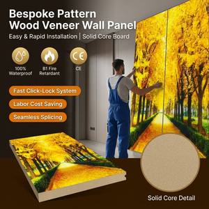 Pannelli Decorativi Moderni in WPC Impermeabili per Esterni, Design Murale Geometrico Floreale per Hotel, KTV, Seminterrati, Appartamenti, Palestre - Product Image 6