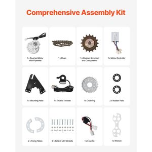 450W Electric Brushed DC <b>Motor</b> Kit 36V 3000rpm <b>Motor</b> Upgraded Speed <b>Controller</b> Thumb Throttle Kit for Go Electric Bicycle Kit - Product Image 5
