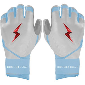 ถุงมือตีเบสบอล Bruce Bolt หนังแท้ คุณภาพสูง ปรับแต่งได้ สำหรับเด็กและเยาวชน โลโก้รูปสายฟ้า ปิดด้วยแถบตีนตุ๊กแก ทนทาน - Product Image 1