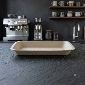 Assiette de service rectangulaire écologique de haute qualité de 7 pouces, fabriquée à partir de fibres de bagasse de canne à sucre naturelles et compostables - Product Image 5