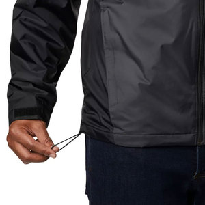 Chaqueta Acolchada con Capucha para Hombre, Negra, Cortavientos, con Cierre de Cremallera, Exterior de Poliéster, Estilo Casual para Invierno, Corte Regular, Color Sólido - Product Image 6