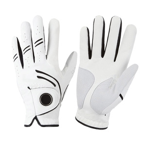 Gants de golf pour gaucher en cuir véritable Cabretta de qualité supérieure, vente en gros Saleh Enterprises, protection UV, évacuation de l'humidité, respirants - Product Image 1