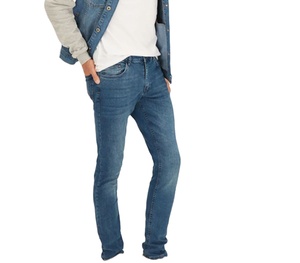Vaqueros y Chaqueta de Mezclilla Azul para Hombre, Estilo Urbano, Corte Ajustado, Vaqueros Estrechos, Ropa Casual para Hombre - Product Image 2