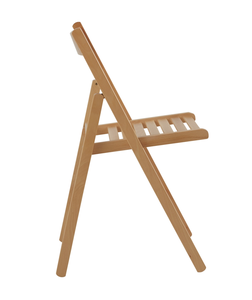 Chaise pliante en bois minimaliste, chaise pliante en bois naturel - Product Image 3